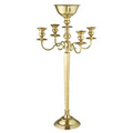 41" Gold Plated 5 Light Candelabra w/ Bowl